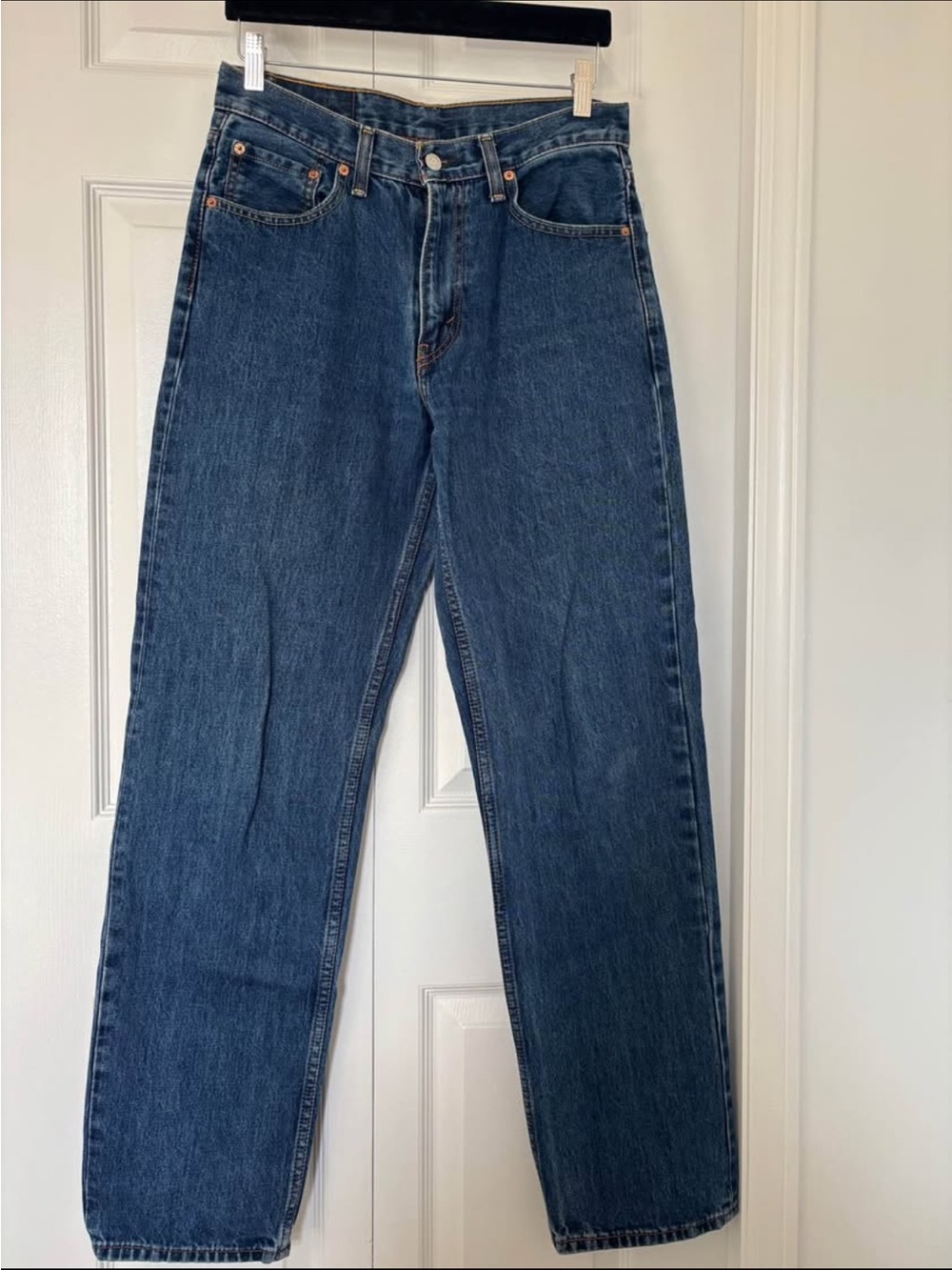 Levi's Men's Straight Jeans in Dark Blue Denim